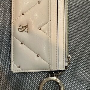 Victoria's Secret Ivory Quilted Keychain Holder